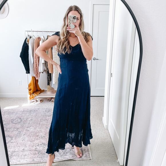 Reformation Navy Blue Maxi Dress Gown - Picture 14 of 14